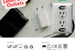 OUTLET LABELS: Correct Switch has a variety of labels for your home outlet organization needs. From phone chargers to irons and lamps, Correct Switch has you covered.