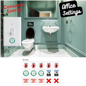 bathroom  - office labels