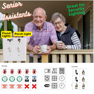 aids for seniors - labels for security lighting